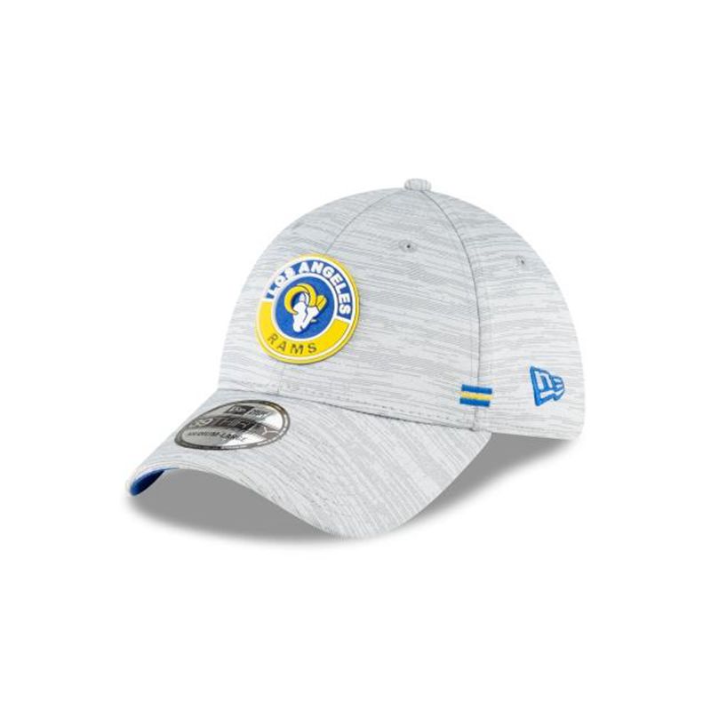 NFL Los Angeles Rams Official Fall Sideline 39Thirty Stretch Fit (ZKW7622) - Grey New Era Caps